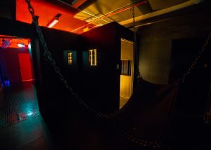 This is our dark maze. Venture into the dark where anything could happen! Find your way around and discover who may be waiting for you in a corner, in the sling or cage.