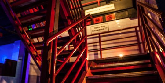 Our spiral stairs up to level 2. Hint: stand at the top and watch who enters and walks up the stairs. Very handy to know who's arriving ;)