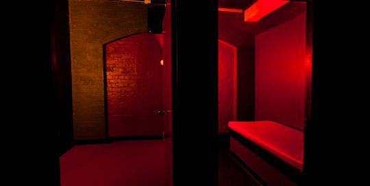 One of dozens of private rooms. Once you find someone and want privacy, go to one of these private rooms and lock the door behind you.