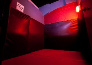 Wrestling room, padded floor and walls. This is our rough play area. With free condoms in every room so you can play safe at all times.