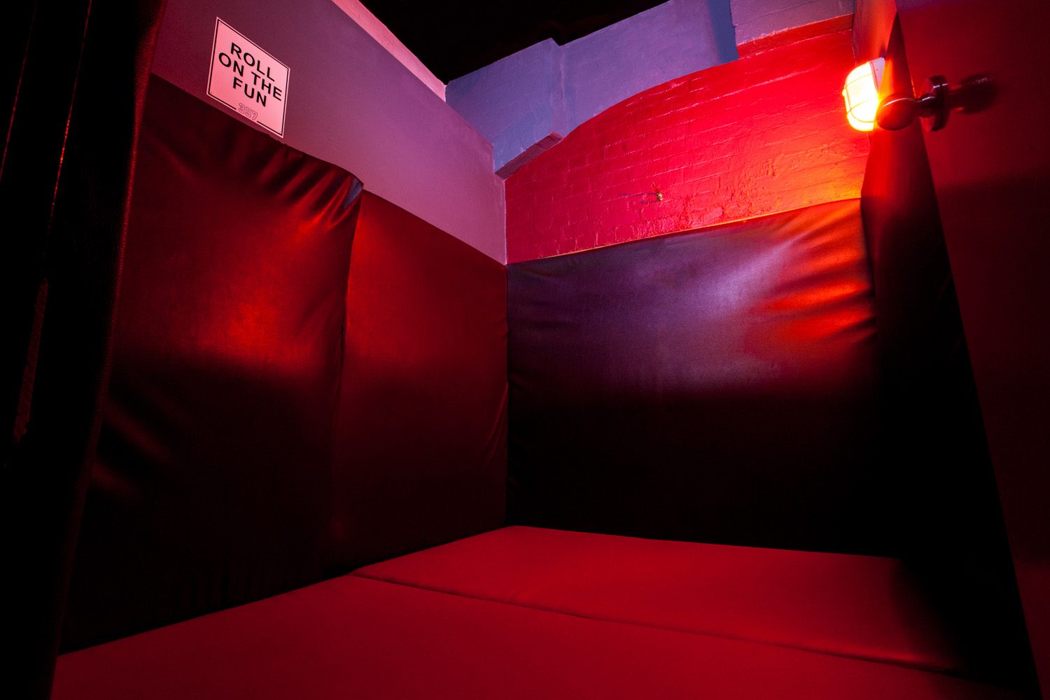 Wrestling room, padded floor and walls. This is our rough play area. With free condoms in every room so you can play safe at all times.