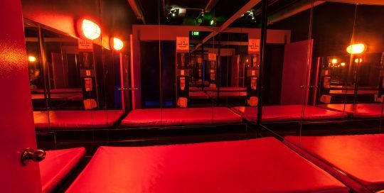 Mirror mirror on the wall. Yes, it's you! Our very popular mirror room. Get in early for a 360° view of all the action!