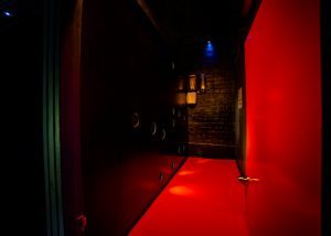 These 3 rooms are at knee height, so you climb into them. With glory holds at multiple heights, you can lie down, kneel or stand up and let the fun happen from the other side of the wall. Very sexy!
