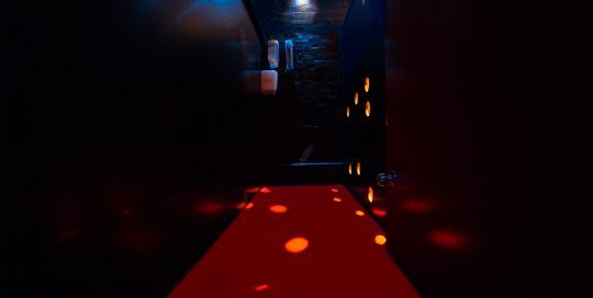 These 3 rooms are at knee height, so you climb into them. With glory holds at multiple heights, you can lie down, kneel or stand up and let the fun happen from the other side of the wall. Very sexy!