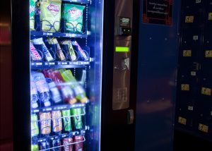 A vending machine on level one with cold drinks and snacks. Keep your fluids up and your energy up, you'll need it for the next 3 levels of fun ;)