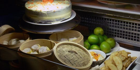 Hot food including dim sims, spring rolls, wedges or freshly made rolls and sandwiches. No need for cash, charge to your locker number and pay on exit.