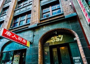 357's discreet entrance at 357 Sussex Street, Sydney. In the heart of the city!